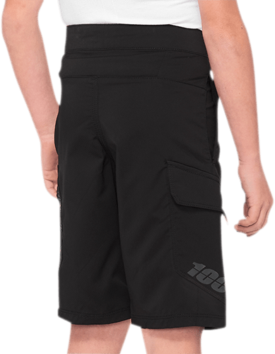 100% Youth Ridecamp Shorts - Black - US 22 40033-00000 - Electrek Moto