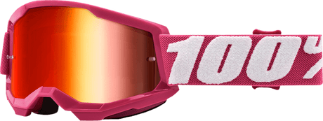 100% Youth Strata 2 Goggles - Fletcher - Red Mirror 50032-00006 - Electrek Moto