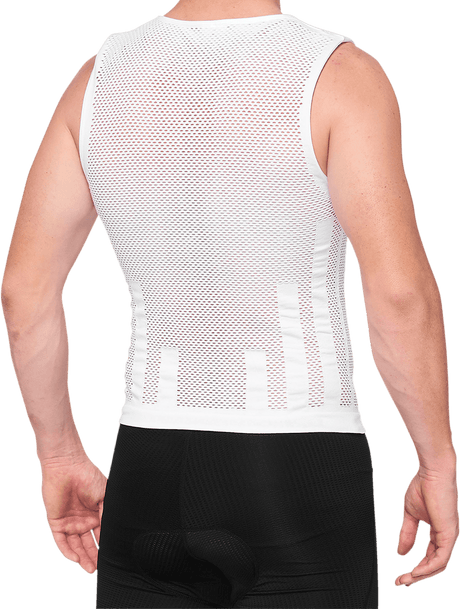 100% Zephyr Tank Jersey - White - Small/Medium 35502-000-17 - Electrek Moto