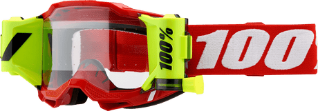 Accuri 2 Forecast Goggles - Neon Red - Clear - Electrek Moto