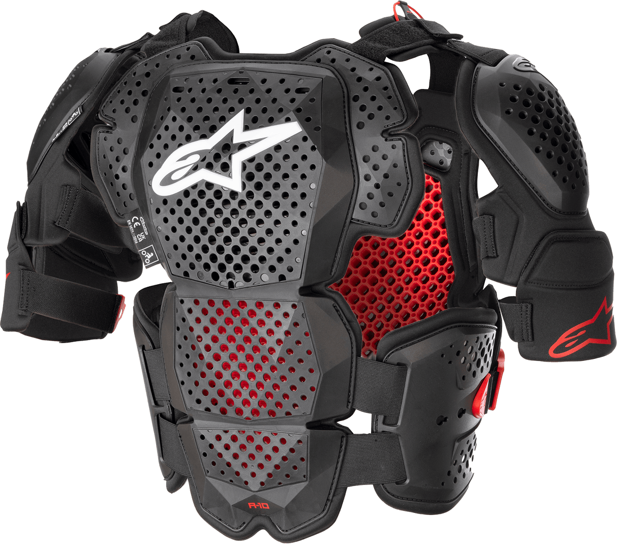 ALPINESTARS A-10 Roost Guard V2 - Black/Red - M/L 6700523-1431-ML - Electrek Moto