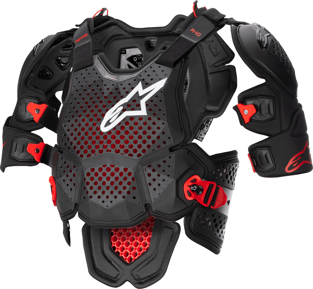 ALPINESTARS A-10 Roost Guard V2 - Black/Red - M/L 6700523-1431-ML - Electrek Moto