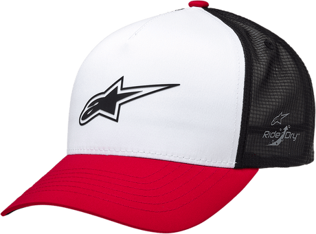 ALPINESTARS Advantage Tech Trucker Hat - White/Red/Black - One Size 121281160231OS - Electrek Moto