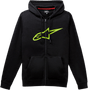 ALPINESTARS Ageless 2 Zip Hoodie - Black/Green - 2XL 10385305210602X - Electrek Moto