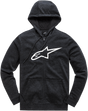 ALPINESTARS Ageless 2 Zip Hoodie - Black/White - Large 103853052-1020L - Electrek Moto