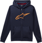 ALPINESTARS Ageless 2 Zip Hoodie - Navy/Orange - XL 1038530527032XL - Electrek Moto