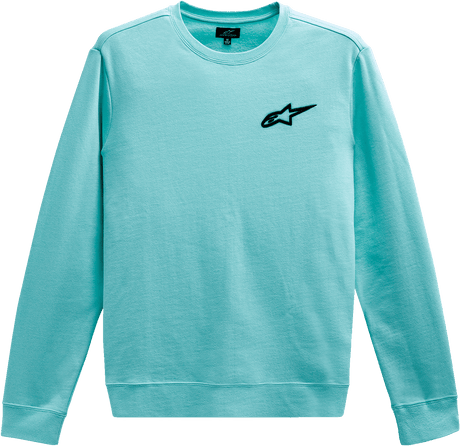 ALPINESTARS Ageless Crew Fleece - Aqua - Medium 1232510207206M - Electrek Moto