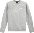 ALPINESTARS Ageless Crew Fleece - Gray/White - Large 1212513221126L - Electrek Moto