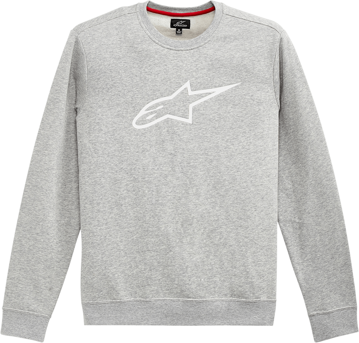ALPINESTARS Ageless Crew Fleece - Gray/White - Large 1212513221126L - Electrek Moto