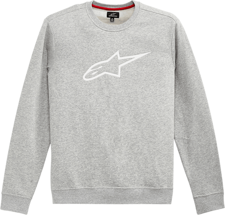ALPINESTARS Ageless Crew Fleece - Gray/White - Medium 1212513221126M - Electrek Moto