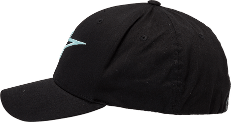 ALPINESTARS Ageless Curve Hat - Black/Light Aqua - Small/Medium 1017810101177SM - Electrek Moto