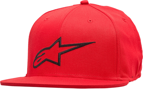 ALPINESTARS Ageless Flat Bill Hat - Red/Black - Small/Medium 1035810153010SM - Electrek Moto