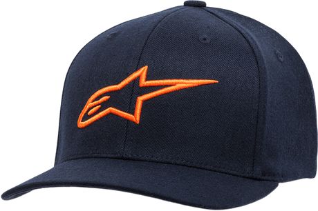 ALPINESTARS Ageless Hat- Curved Bill - Navy/Orange - Small/Medium 1017810107032SM - Electrek Moto