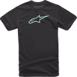 ALPINESTARS Ageless T-Shirt - Black/Mint - 2XL 10327203010872X - Electrek Moto
