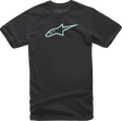 ALPINESTARS Ageless T-Shirt - Black/Mint - Large 1032720301087L - Electrek Moto