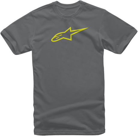 ALPINESTARS Ageless T-Shirt - Charcoal/Hi Vis Yellow - 2XL 10327203018552X - Electrek Moto