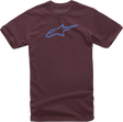 ALPINESTARS Ageless T-Shirt - Maroon/Blue - Medium 1032-720308370M - Electrek Moto