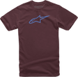 ALPINESTARS Ageless T-Shirt - Maroon/Blue - XL 1032720308370XL - Electrek Moto