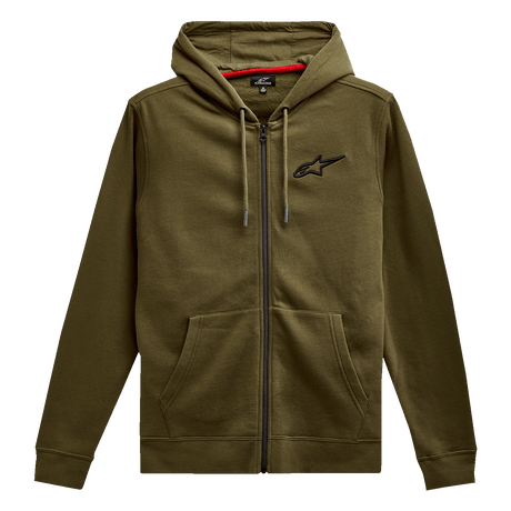 ALPINESTARS Ageless Zip Hoodie - Military/Black - Medium 1212536006910M - Electrek Moto