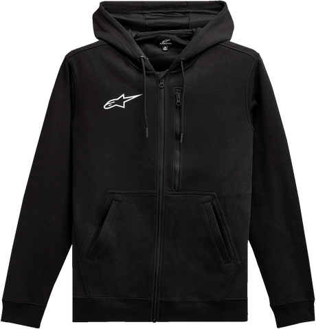 ALPINESTARS Asymmetrical Zip-up Hoodie - Black - XL 12135103010XL - Electrek Moto