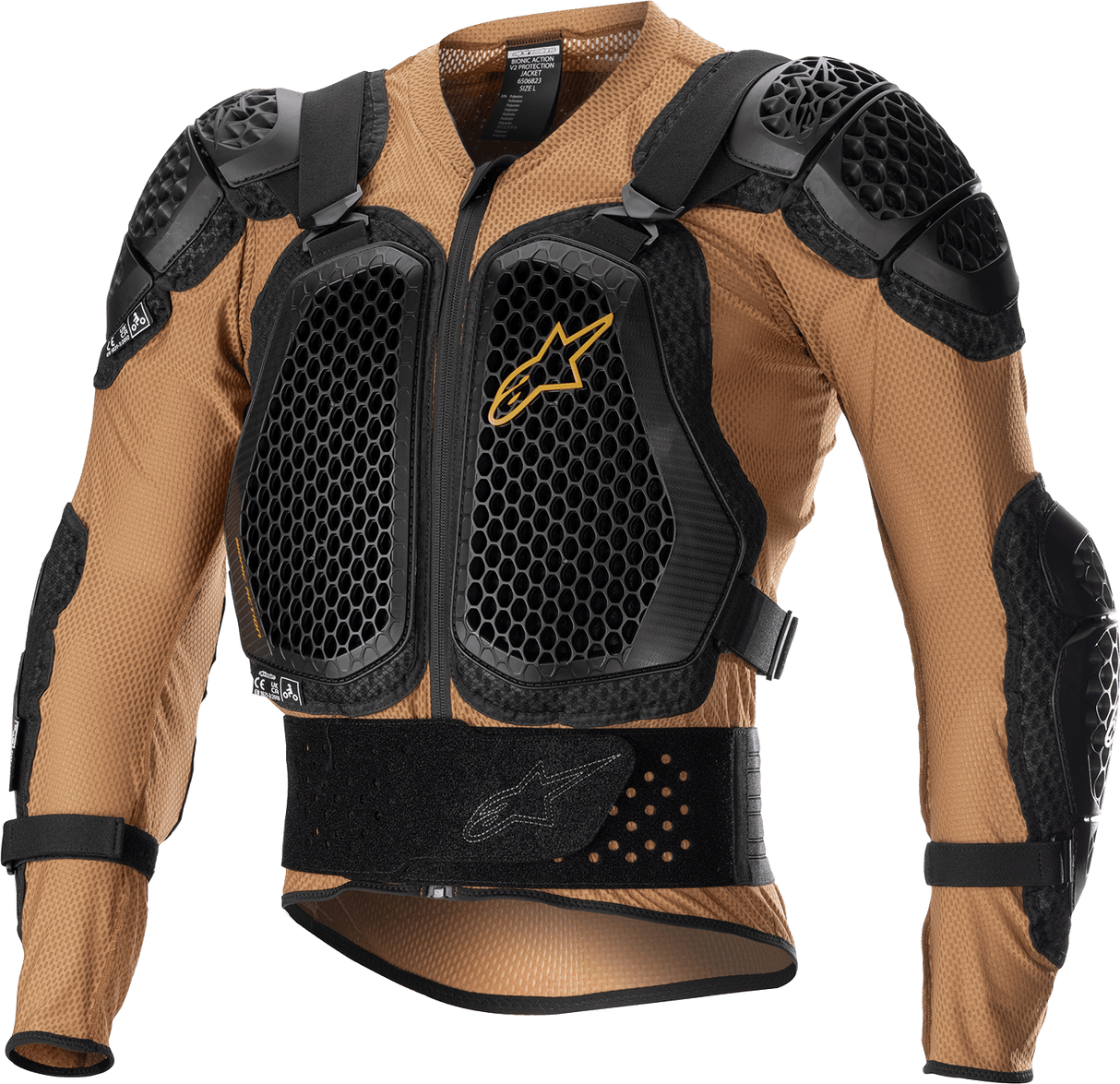 ALPINESTARS Bionic Action V2 Protection Jacket - Camel/Black - XL 6506823-814-XL - Electrek Moto