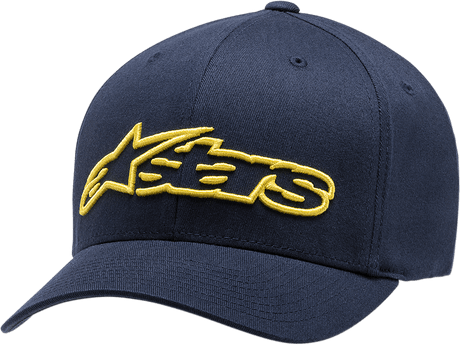 ALPINESTARS Blaze Flexfit? Hat -Navy/Yellow - Large/XL 1039810057050LX - Electrek Moto