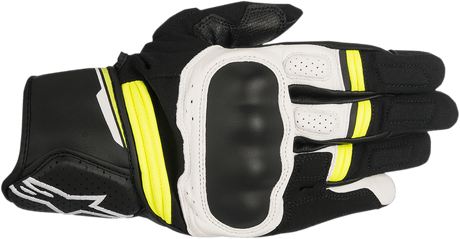 ALPINESTARS Booster Gloves - Black/White/Yellow - 2XL 3566917-125-2X - Electrek Moto