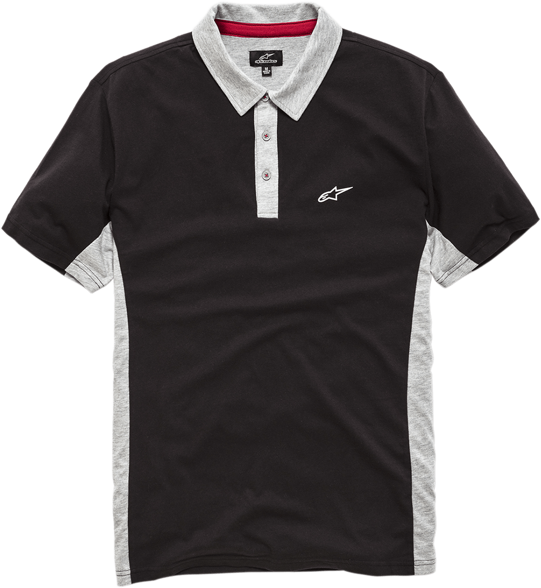 ALPINESTARS Champion Polo Shirt - Black/Gray - 2XL 12104150010282X - Electrek Moto