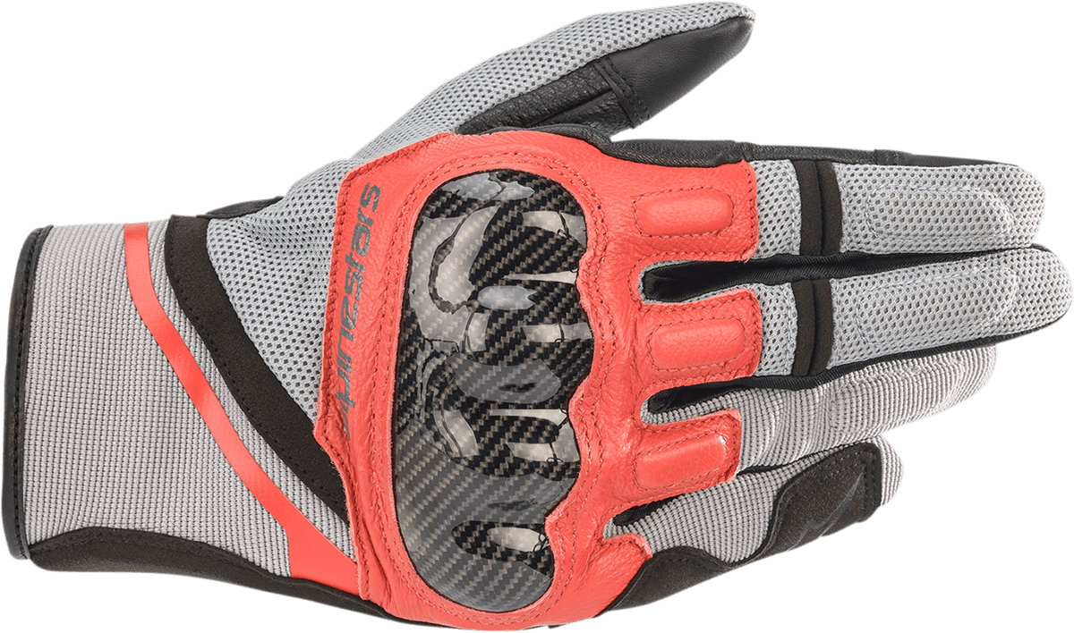 ALPINESTARS Chrome Gloves - Ash Gray/Black/Bright Red - Small 3568721-9203-S - Electrek Moto