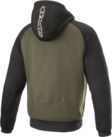 ALPINESTARS Chrome Hoodie - Black/Green - Small 4200918-1681-S - Electrek Moto