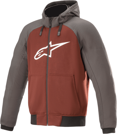 ALPINESTARS Chrome Hoodie - Gray/Burnt Orange - Small 4200918-9134-S - Electrek Moto