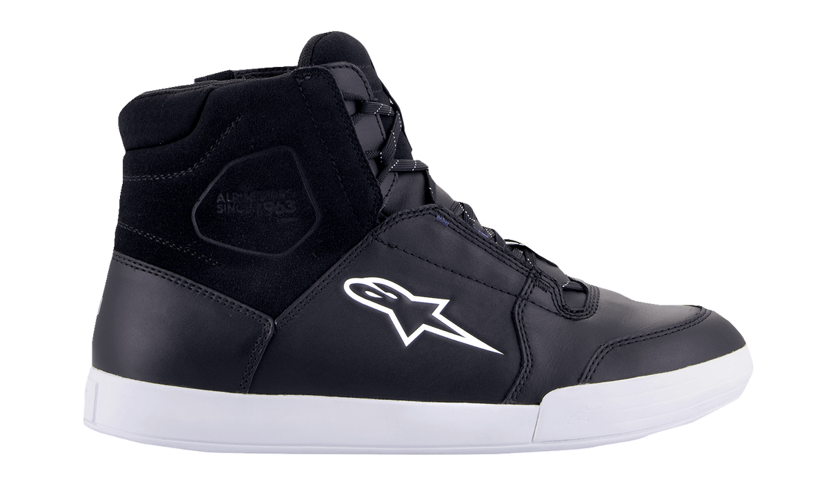 ALPINESTARS Chrome Shoes - Waterproof - Black/White - US 10 2543123-157-10 - Electrek Moto