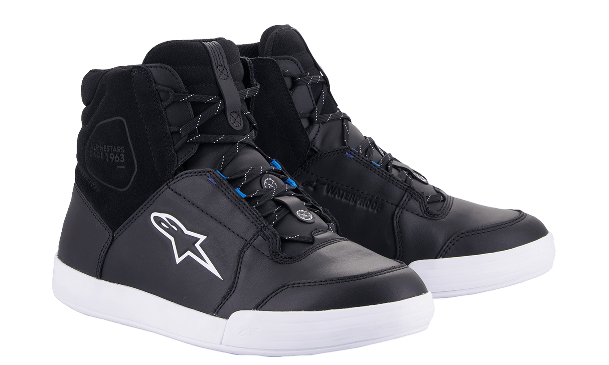 ALPINESTARS Chrome Shoes - Waterproof - Black/White - US 10.5 2543123-157-105 - Electrek Moto