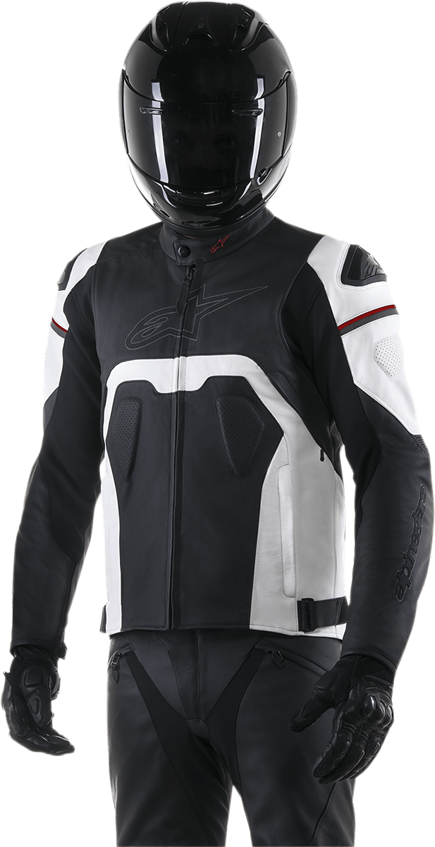 ALPINESTARS Core Leather Jacket - Black/White - US 48 / EU 58 3101316 - 12 - 58 - Electrek Moto