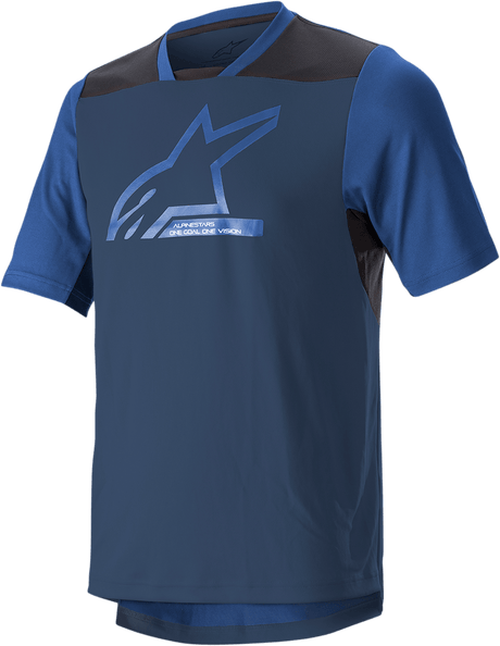 ALPINESTARS Drop 6.0 V2 Jersey - Short - Sleeve - Midnight Blue/Black - Large 1766322 - 7319 - LG - Electrek Moto