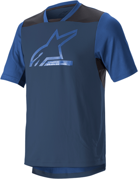 ALPINESTARS Drop 6.0 V2 Jersey - Short - Sleeve - Midnight Blue/Black - Medium 1766322 - 7319 - MD - Electrek Moto