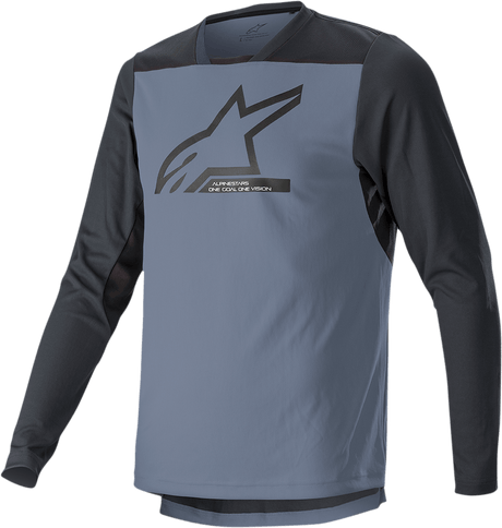 ALPINESTARS Drop 6.0 V2 Long - Sleeve Jersey - Black/Gray - Large 1766422 - 9291 - LG - Electrek Moto