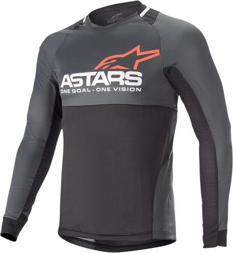 ALPINESTARS Drop 8.0 Long - Sleeve Jersey - Black/Coral - Large 1766921 - 1793 - LG - Electrek Moto