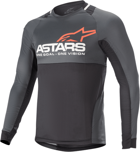 ALPINESTARS Drop 8.0 Long - Sleeve Jersey - Black/Coral - Medium 1766921 - 1793 - MD - Electrek Moto