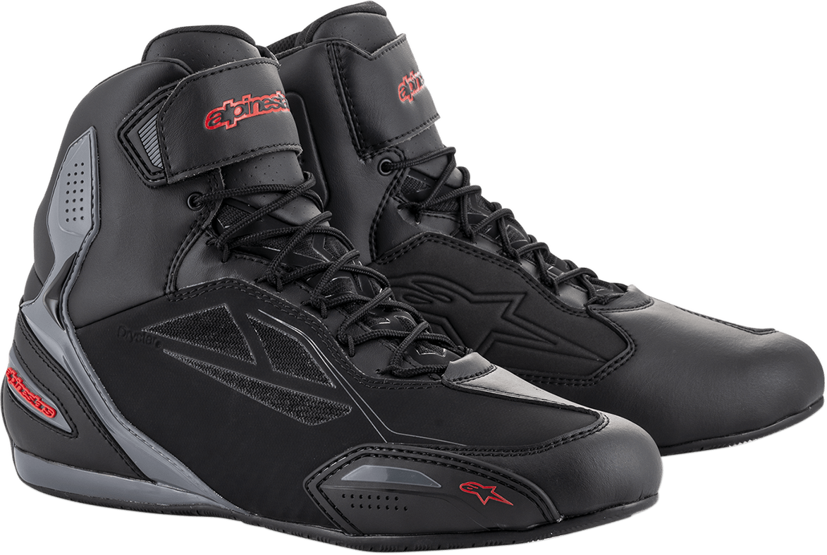 ALPINESTARS Faster - 3 Drystar? Shoes - Black/Gray/Red - US 10.5 2540719131 - 10.5 - Electrek Moto