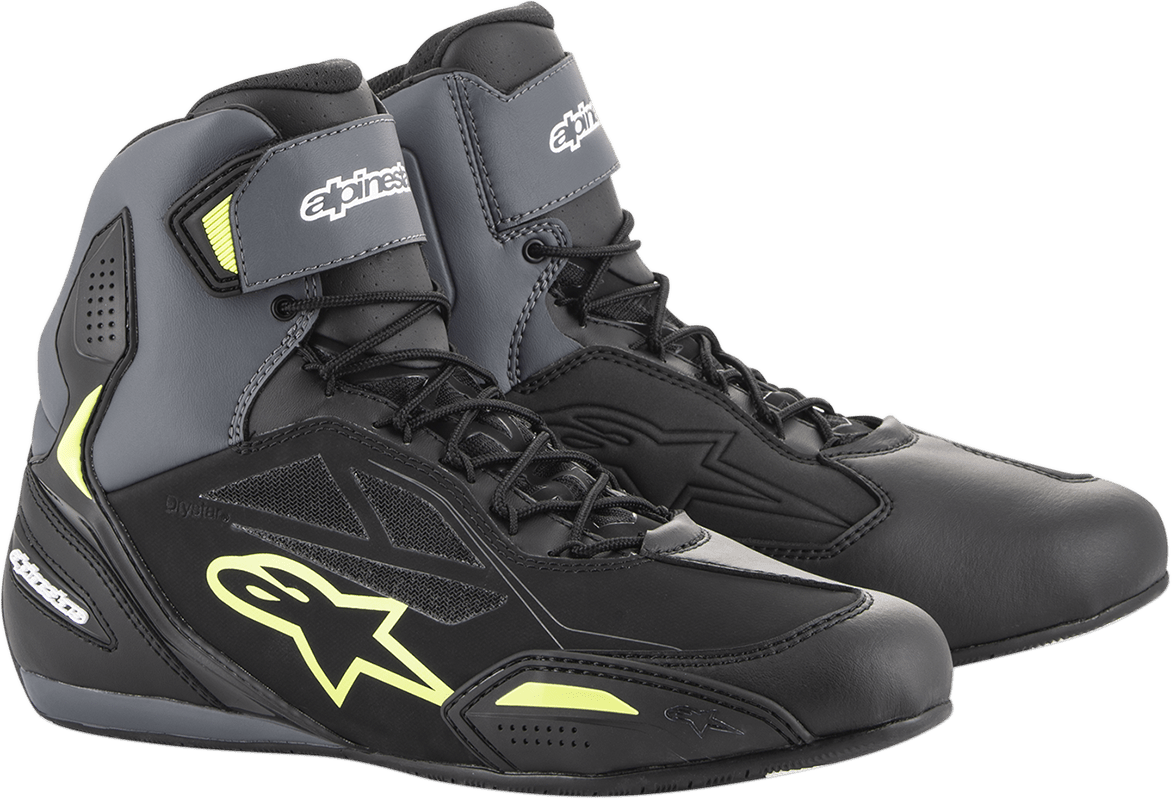 ALPINESTARS Faster - 3 Drystar? Shoes - Black/Gray/Yellow - US 10 2540719175 - 10 - Electrek Moto