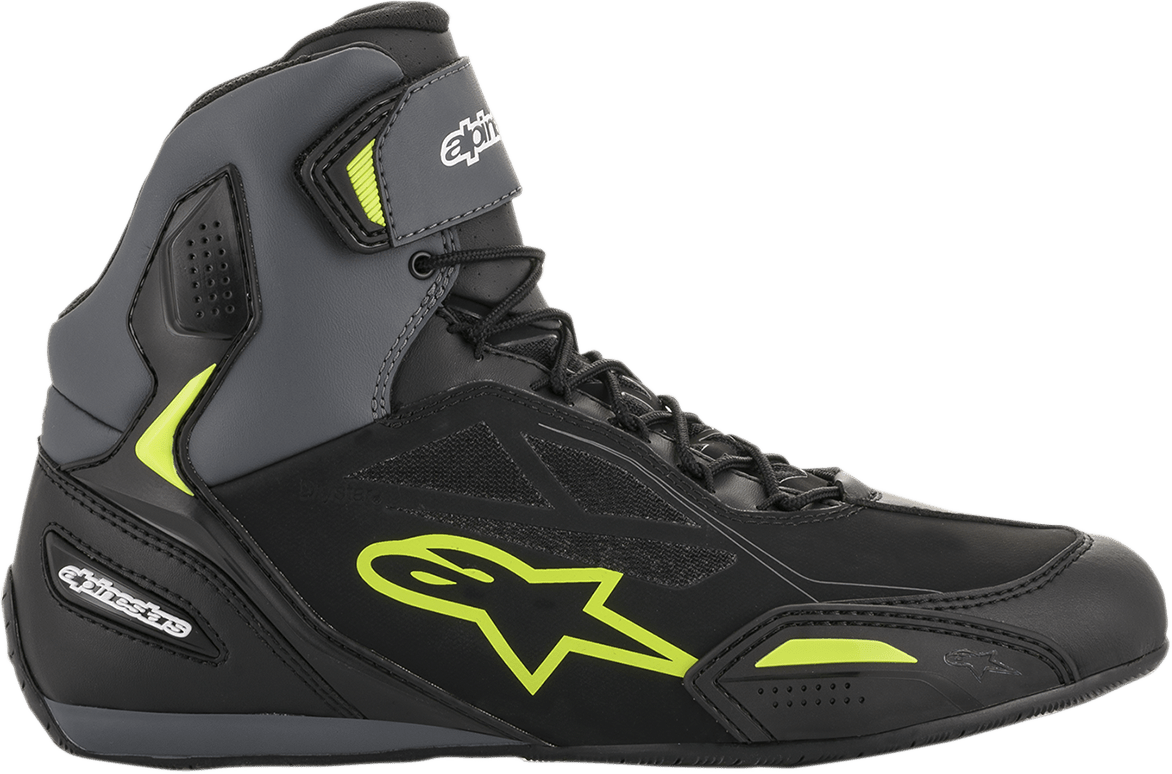 ALPINESTARS Faster - 3 Drystar? Shoes - Black/Gray/Yellow - US 10 2540719175 - 10 - Electrek Moto