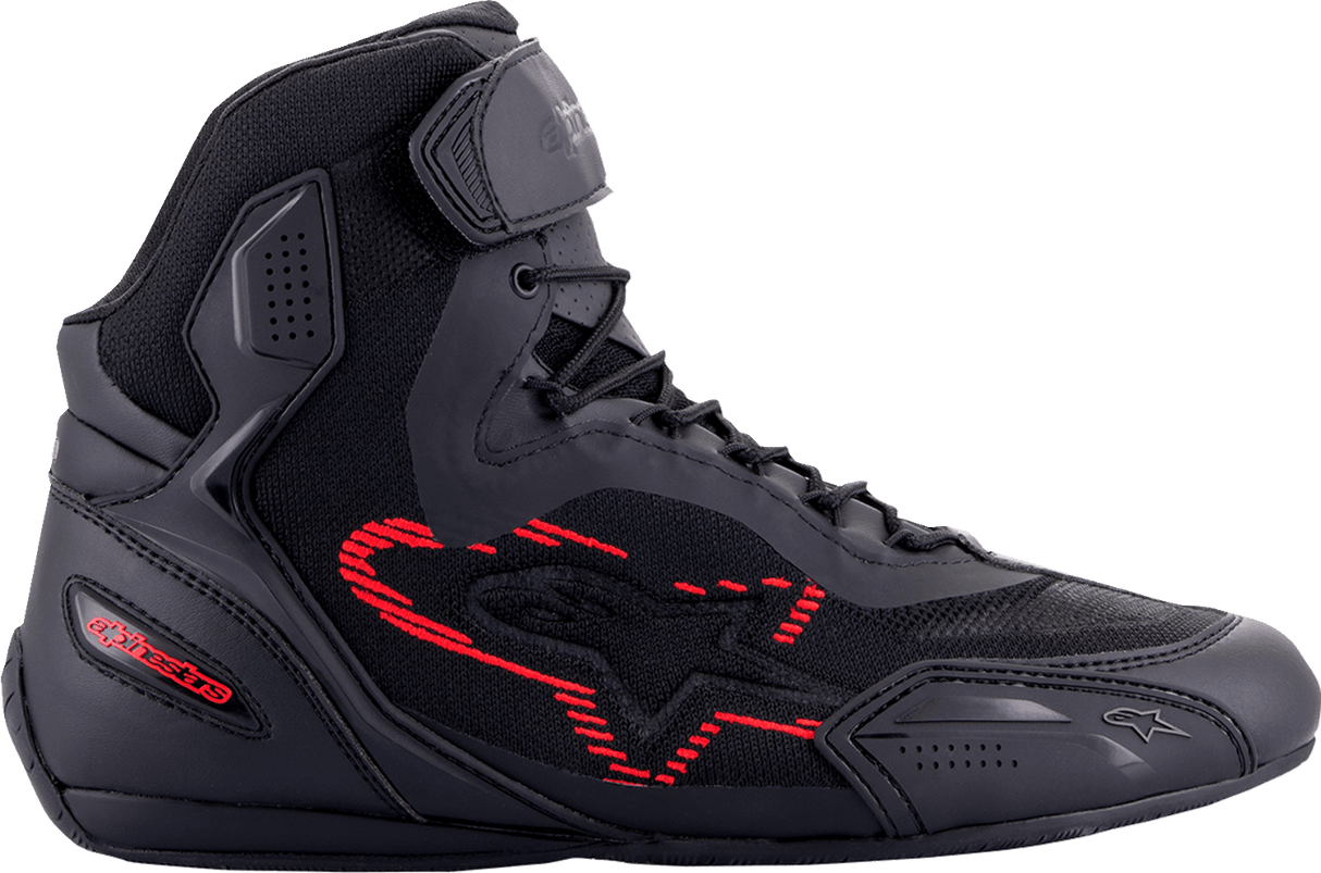 ALPINESTARS Faster - 3 Rideknit Riding Shoes - Black/Gray/Red - US 10 2510319 - 1993 - 10 - Electrek Moto