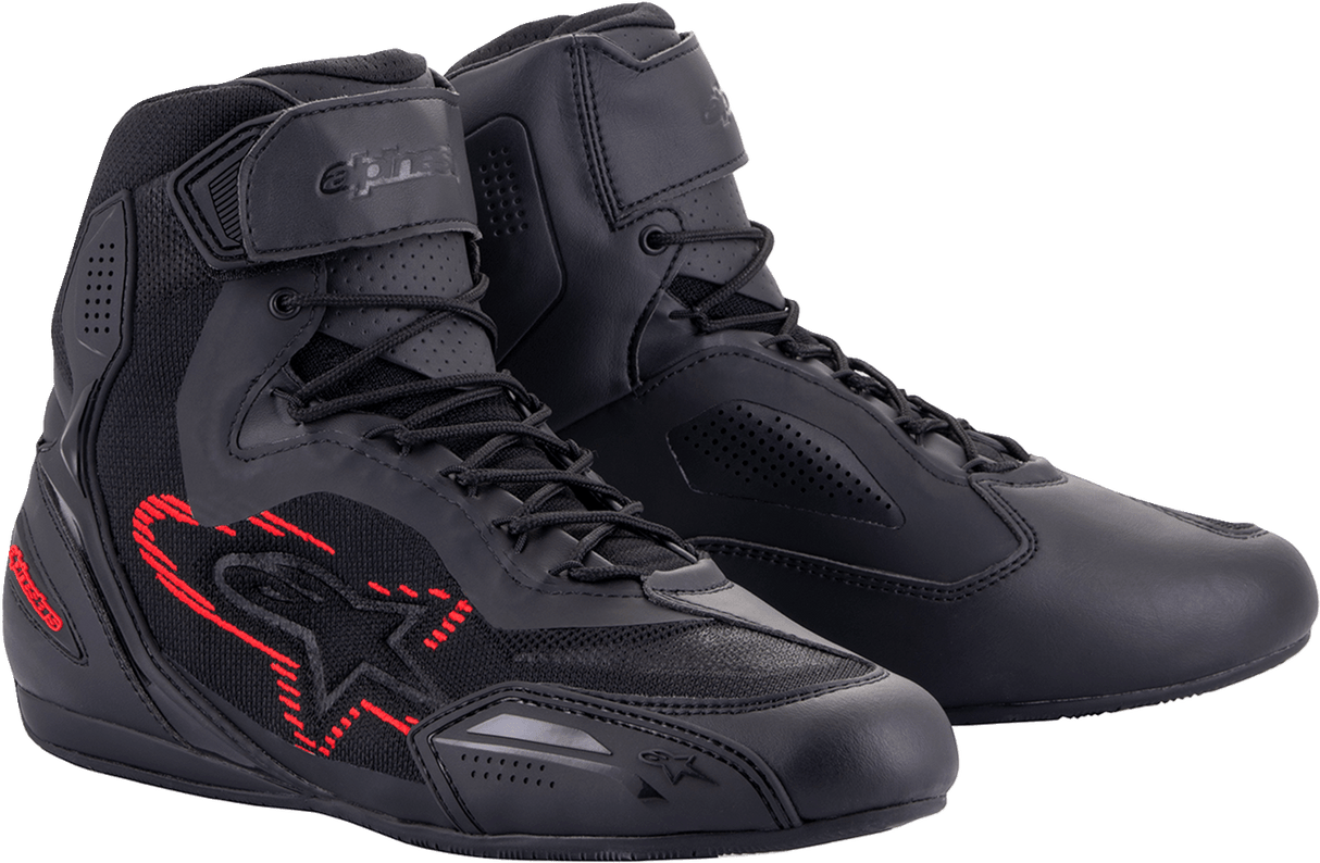 ALPINESTARS Faster - 3 Rideknit Riding Shoes - Black/Gray/Red - US 10.5 25103191993 - 105 - Electrek Moto