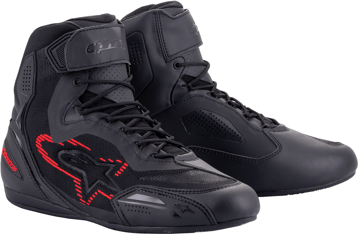 ALPINESTARS Faster - 3 Rideknit Riding Shoes - Black/Gray/Red - US 11 2510319 - 1993 - 11 - Electrek Moto