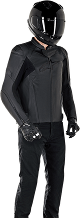 ALPINESTARS Faster v2 Leather Jacket - Black - US 44 / EU 54 3103521 - 1100 - 54 - Electrek Moto