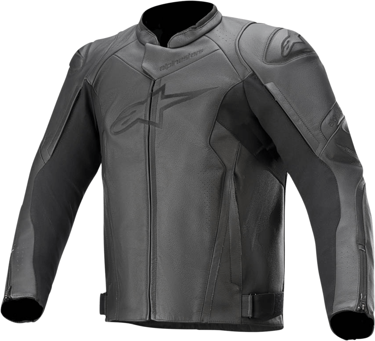 ALPINESTARS Faster v2 Leather Jacket - Black - US 48 / EU 58 3103521 - 1100 - 58 - Electrek Moto