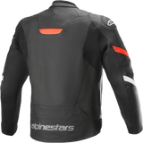 ALPINESTARS Faster v2 Leather Jacket - Black/Red - US 38 / EU 48 3103521 - 1030 - 48 - Electrek Moto