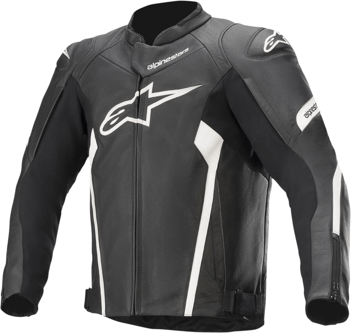 ALPINESTARS Faster v2 Leather Jacket - Black/White - US 48 / EU 58 3103521 - 12 - 58 - Electrek Moto