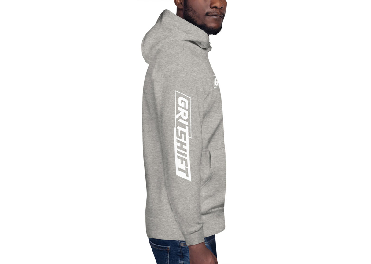 GritShift Unisex Hoodie White Logo